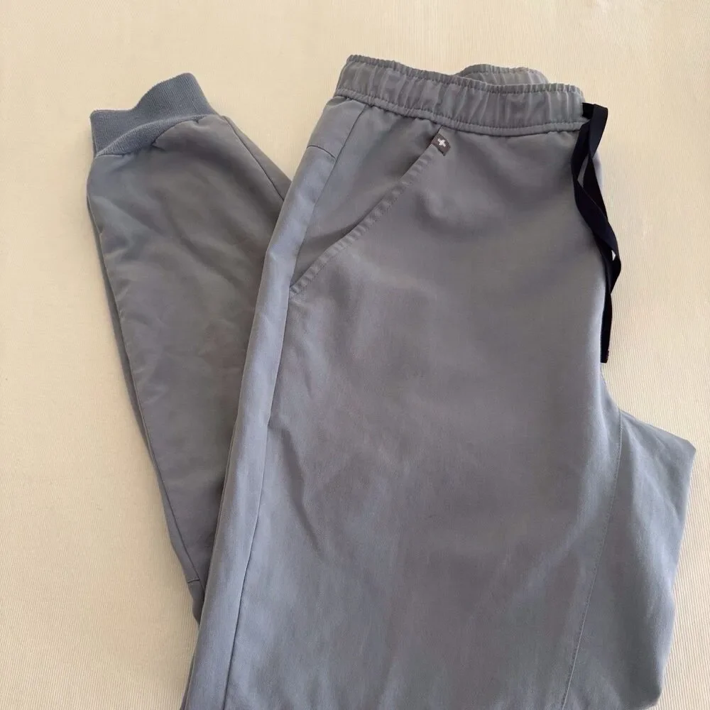 FIGS Small Light Grayish Blue Tansen Men's Jogger Scrub Pants Soft And Comfy‎